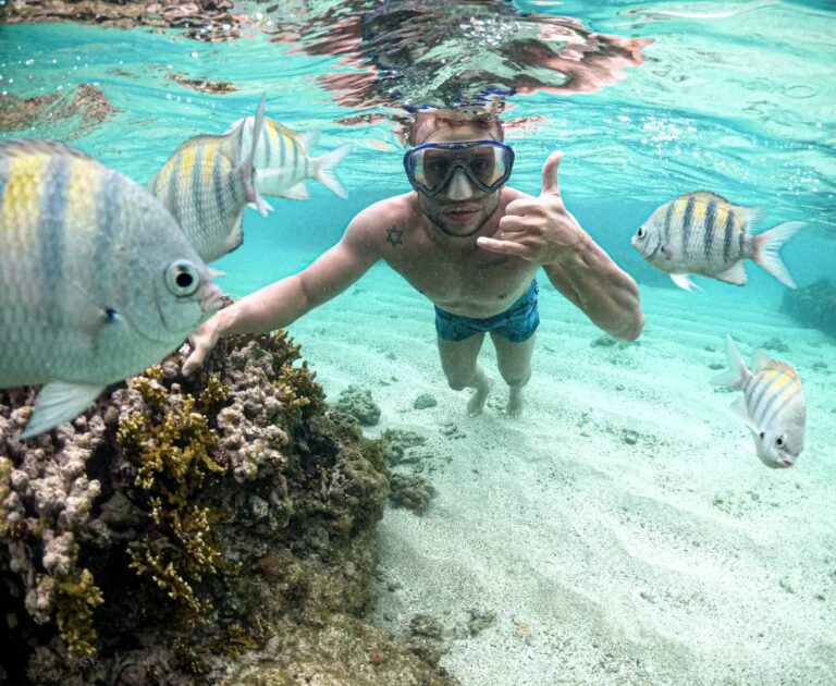 mergulho maragogi com mascara snorkel
