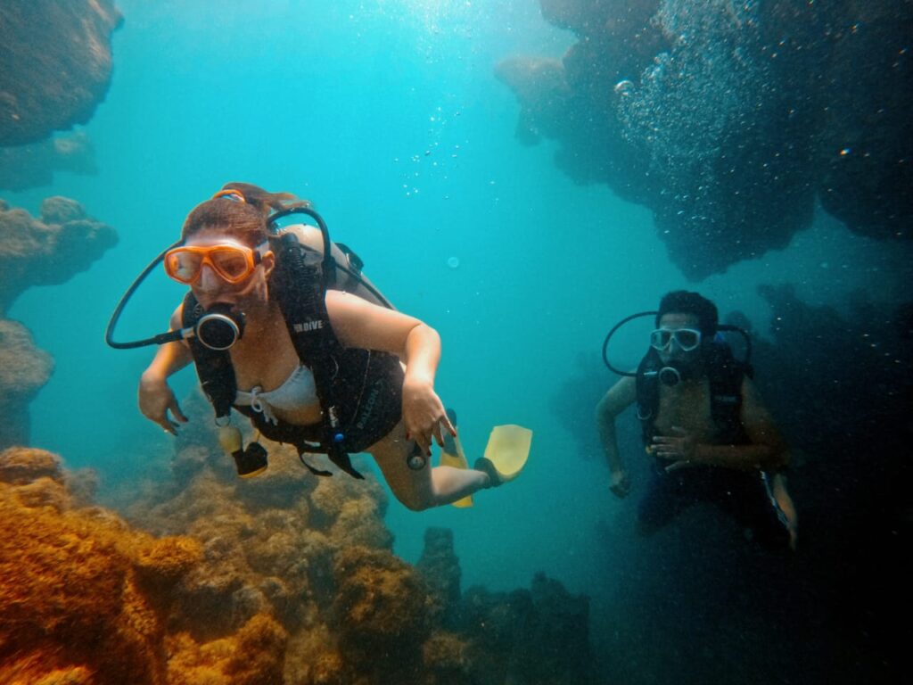 casal mergulho em maragogi