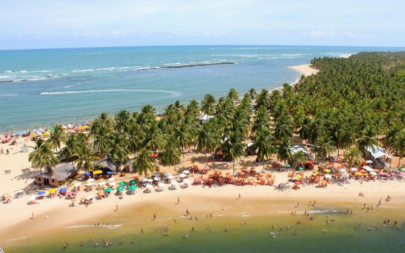 praia do gunga vista de cima